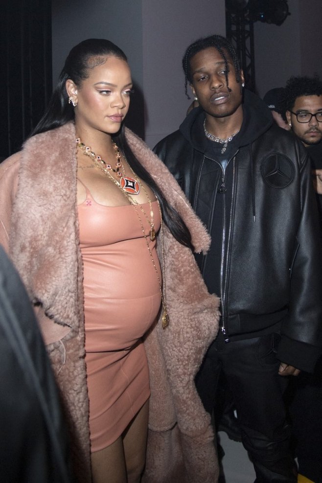 Rihanna et A$AP Rocky le 28 février 2022 à Paris