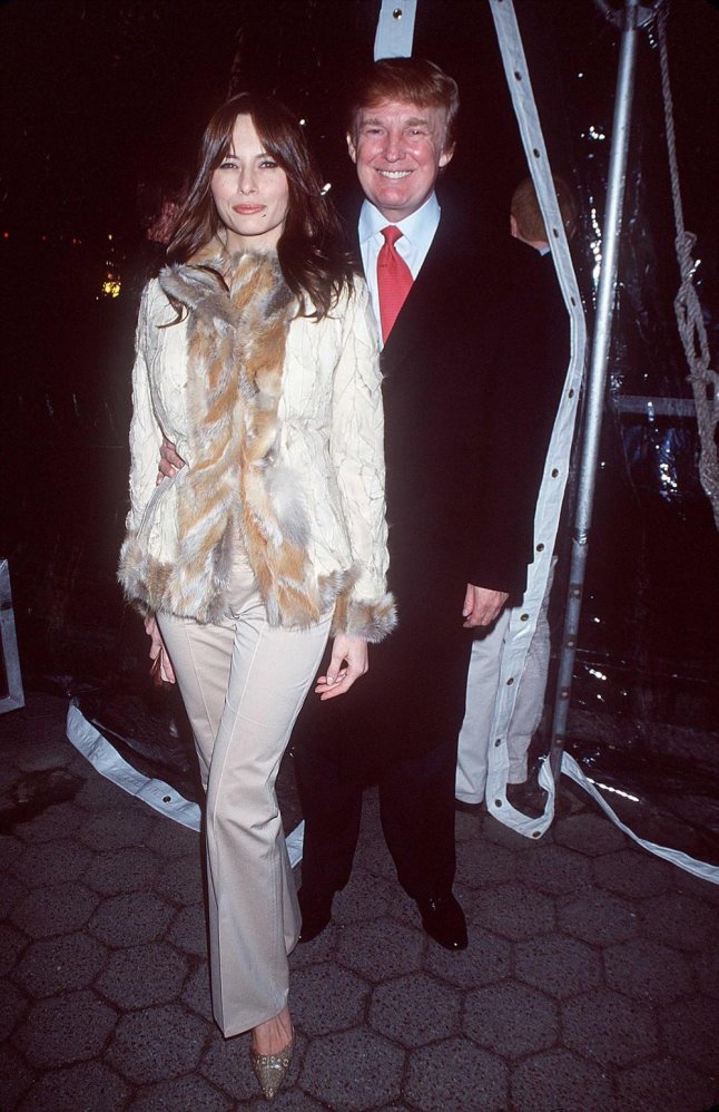 Melania Knauss et Donald Trump à New York en 2002