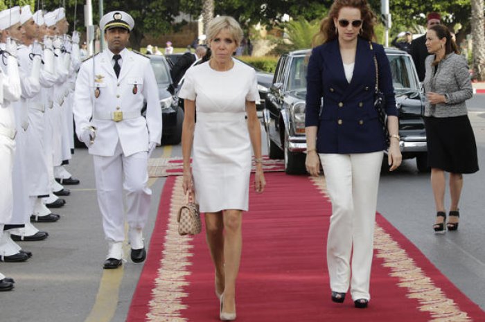 Brigitte Macron avec la princesse Laila Salma du Maroc, le 14 juin