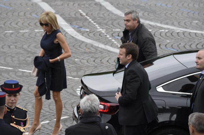 Brigitte Macron lors de la passation de pouvoirs, le 14 mai 2017