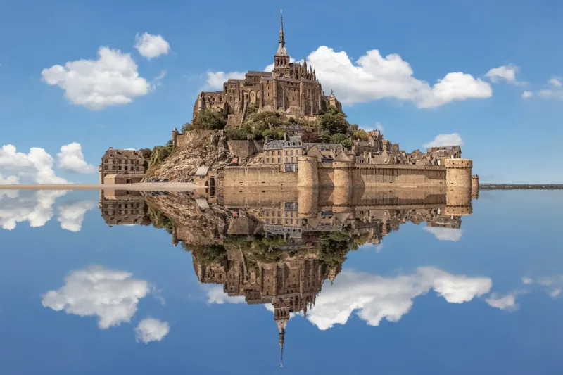 mont-saint-michel, an unesco world heritage site in normandy, france