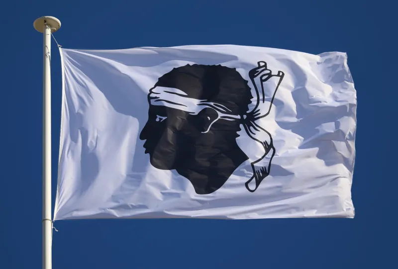 flag of corsica in the sun