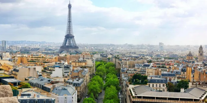 view of paris from the arc de triomphe paris