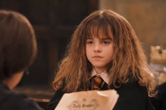 Emma Watson alias Hermione Granger dans la saga Harry Potter en 2001