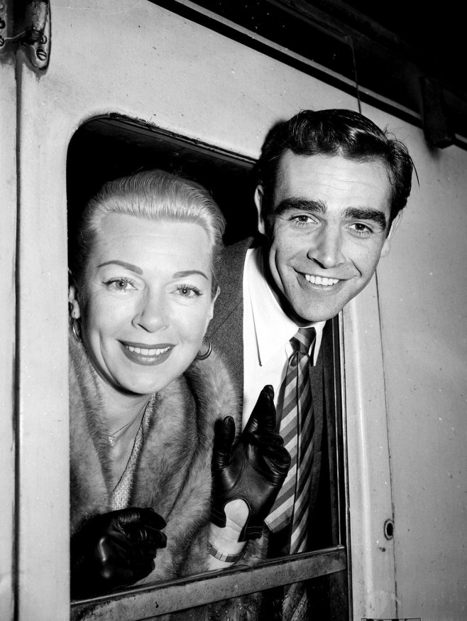 Sean Connery et Lana Turner dans le film "Je pleure mon amour" en 1957