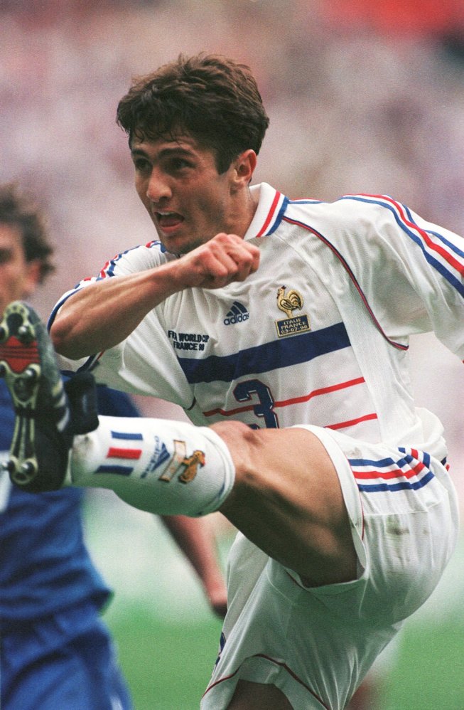 Bixente Lizarazu lors des quarts de finale de la coupe du monde en 1998