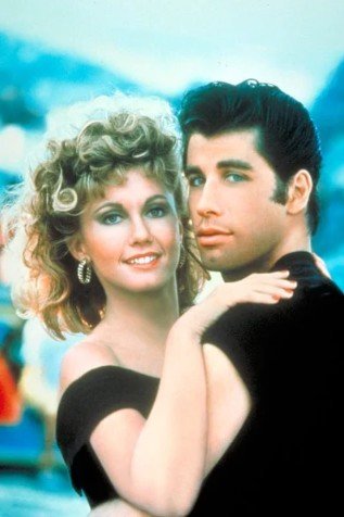 John Travolta et Olivia Newton-John dans le film "Grease" en 1978