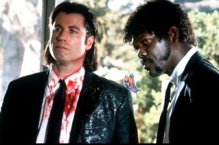 John Travolta et Samuel L. Jackson dans le film "Pulp Fiction" en 1994