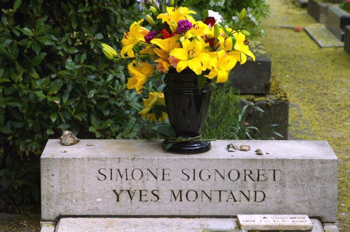La tombe de Simone Signoret en 2004