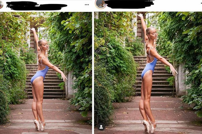 Trouvez les 7 différences entre le poste du photographe (à gauche) et celle du modèle (à droite)