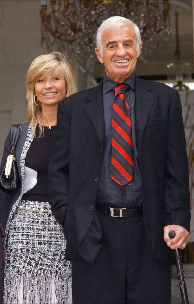 Jean-Paul Belmondo et son épouse Natty Tardivel en 2004