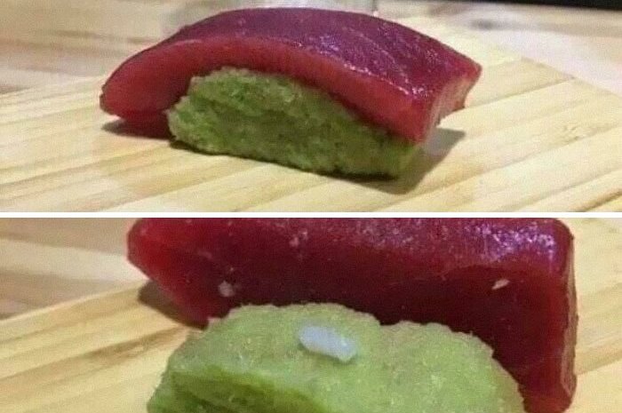 Un sushi au wasabi