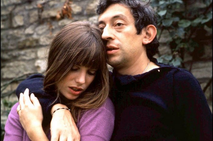 Jane Birkin dans les bras de Serge Gainsbourg