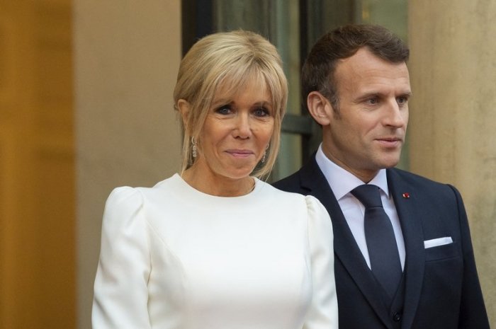 Brigitte et Emmanuel Macron à l'Elysée