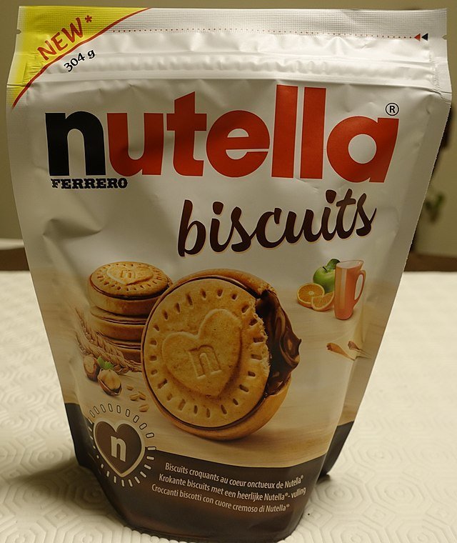 9e. Biscuits Nutella 304 g (50 millions d'euros)