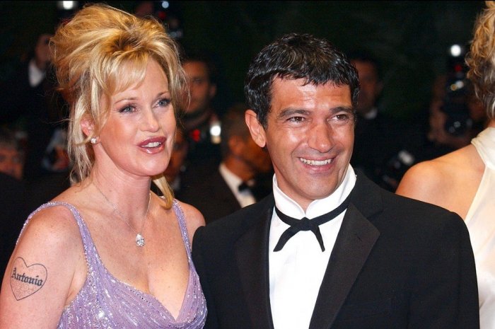 Melanie Griffith et son époux Antonio Banderas en 2002