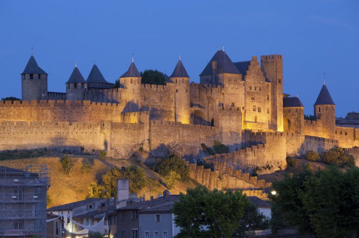La cité médiévale de Carcassonne (Aude)