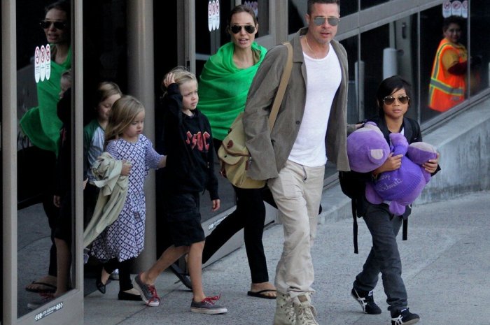 Angelina Jolie et sa famille en 2014