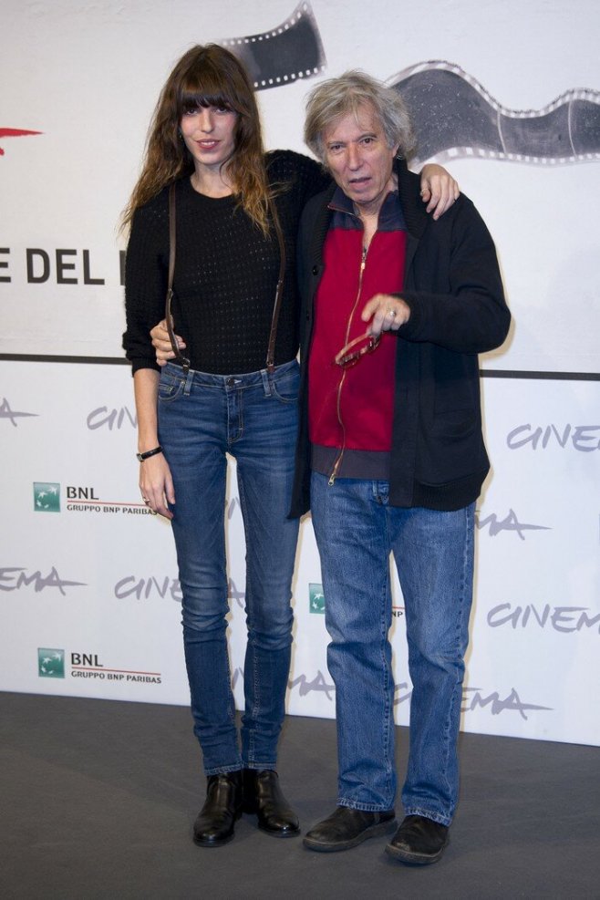 Lou Doillon et son père à Rome en 2012