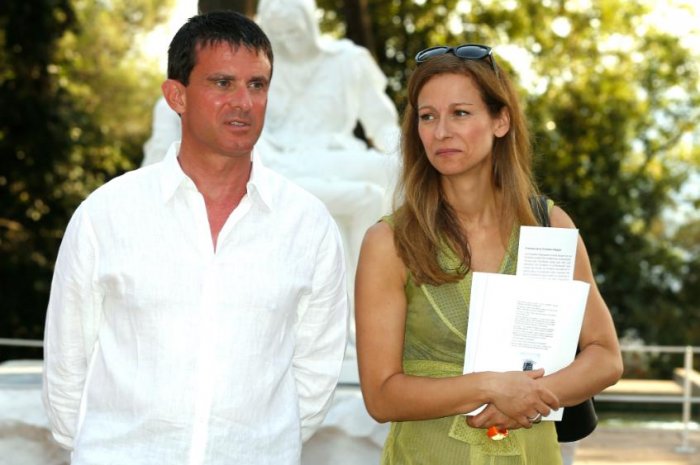 Anne Gravoin et Manuel Valls à Saint-Paul-de-Vence en août 2013