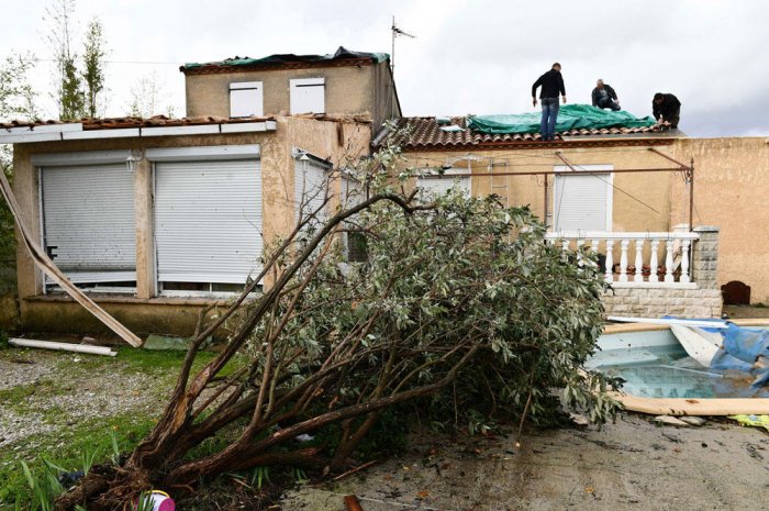 Les dégâts provoqués par une mini-tornade dans l'Hérault