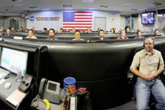 Une salle de contrôle de la NASA