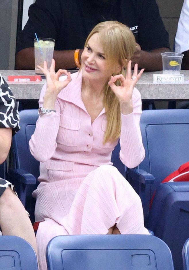Nicole Kidman photographiée dans les tribunes de l'US Open