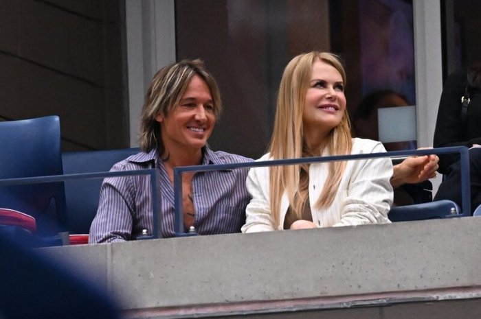 Keith Urban et Nicole Kidman photographiés dans les tribunes