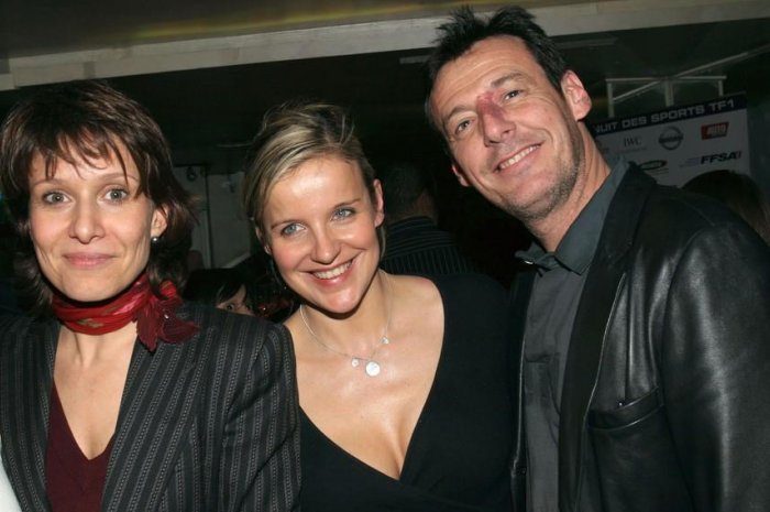 Carole Rousseau et ses amis Céline Geraud et Jean-Luc Reichmann en 2006