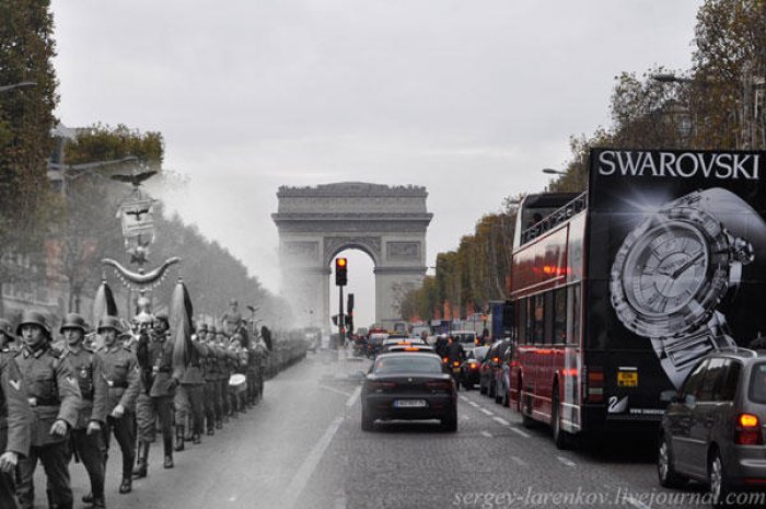 Défilé nazi sur les Champs-Elysées