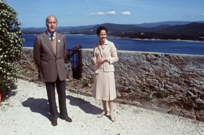 Anne-Aymone et Valéry Giscard d'Estaing au fort de Brégançon en 1979