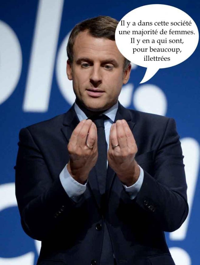 Emmanuel Macron et les salariées "illettrées" de Gad
