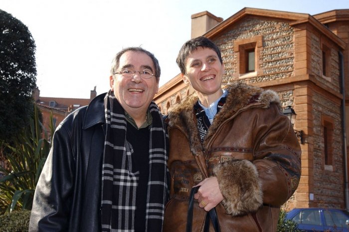 Claude Nougaro et sa femme Hélène à Toulouse 