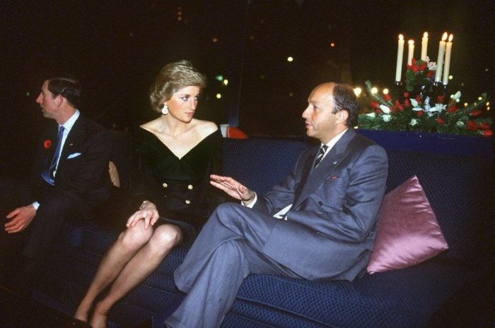Lady Diana avec Laurent Fabius en 1988