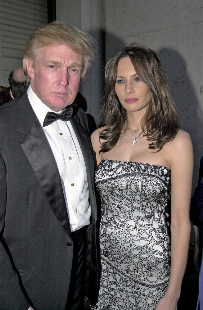Melania Knauss et Donald Trump à Washington en 2001