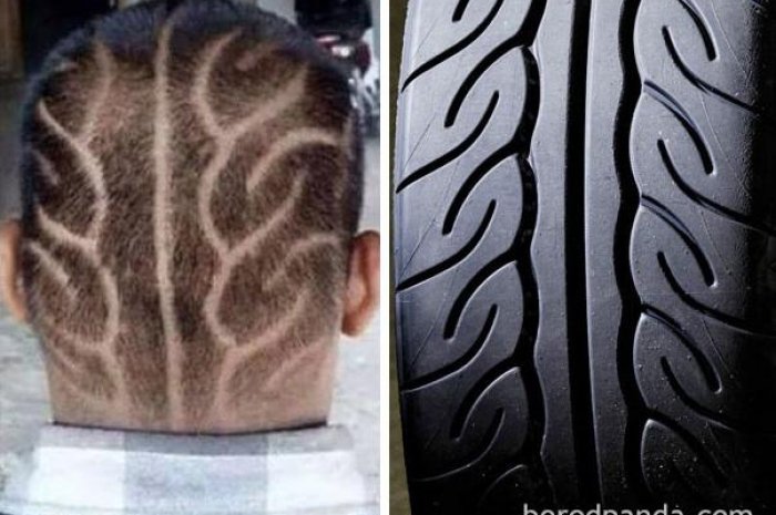 Quand ta coupe de cheveux ressemble à des traces de pneu