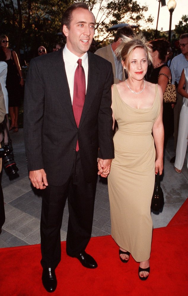 Nicolas Cage et sa première épouse, l'actrice Patricia Arquette
