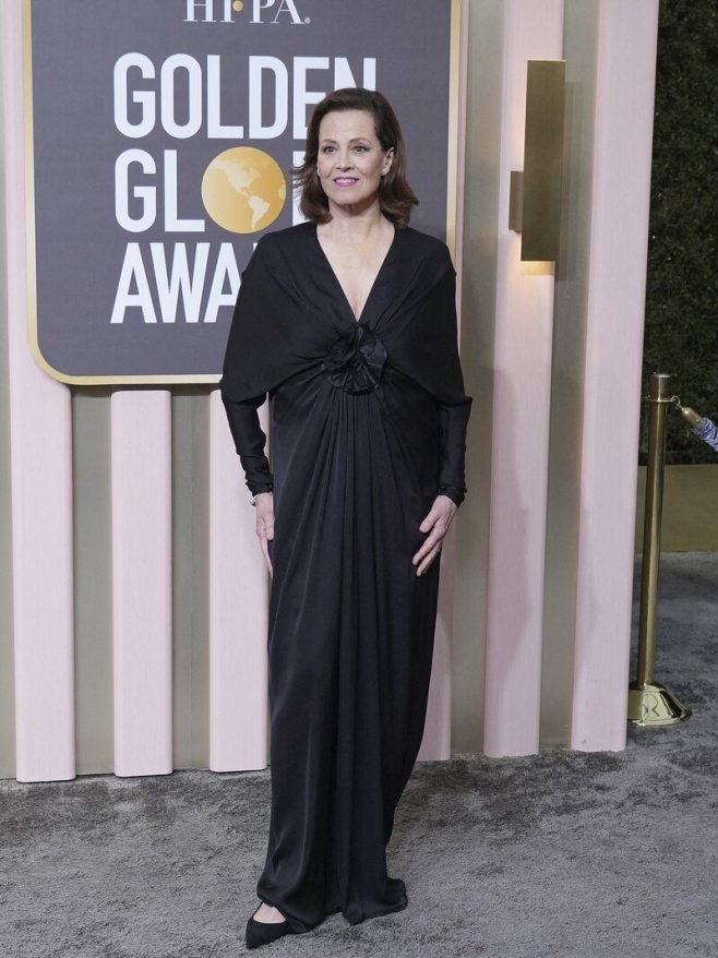 Sigourney Weaver à la soirée des Golden Globes en 2023