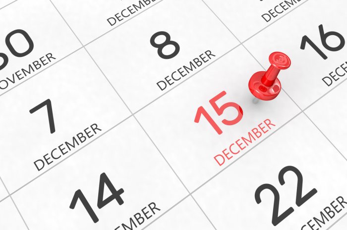 15 décembre : plusieurs échéances fiscales