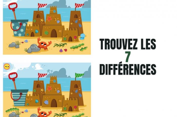 4. Trouvez les 7 différences du chateau de sable