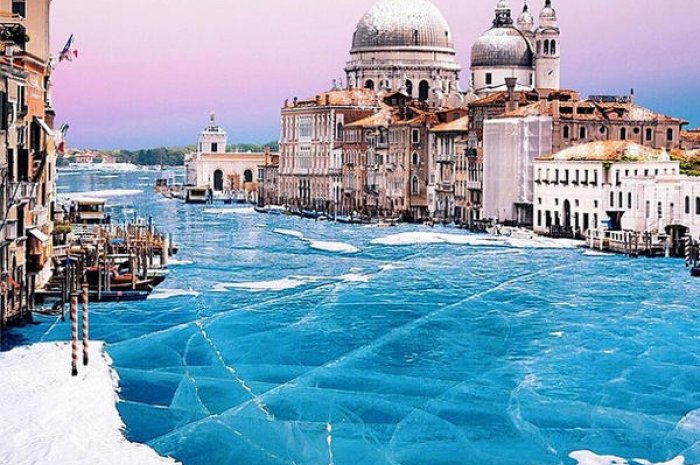 Venise prise dans la glace