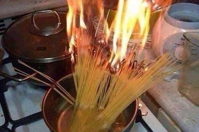 Voici la fameuse recette de spaghetti flambé !