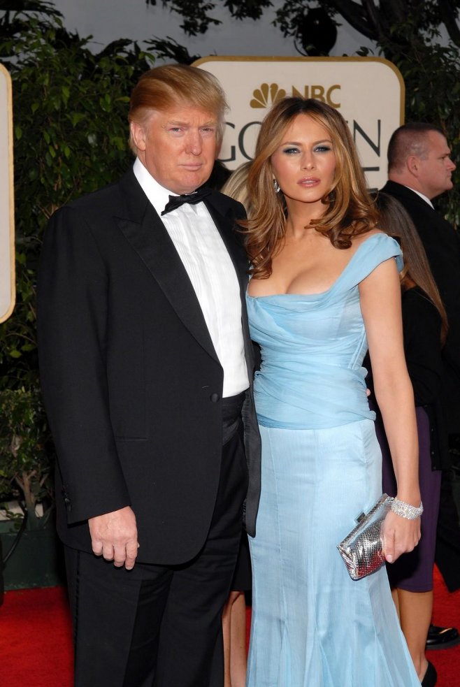Donald Trump et sa femme Melania au "Golden Globes" en 2007