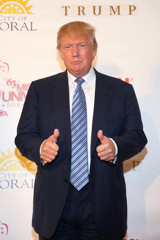 Donald Trump assiste au concours de Miss Univers en 2015