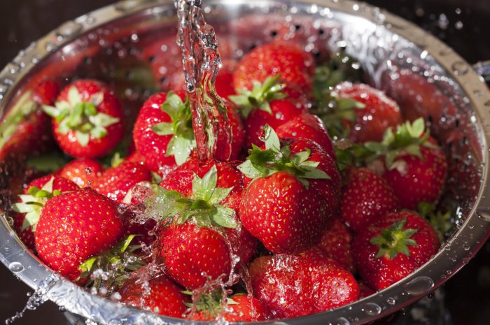 Rincez vos fraises au dernier moment 