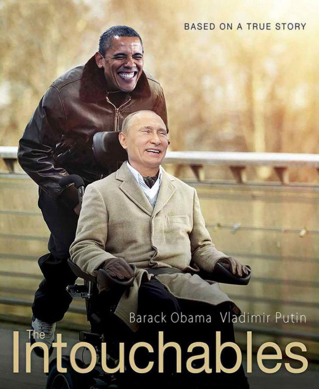 Barack Obama et Vladimir Poutine dans Intouchables