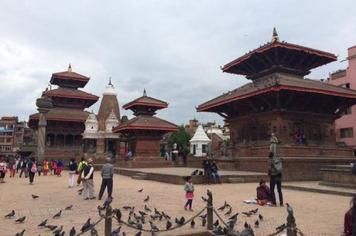 La place du Durbar à Katmandou avant le séisme