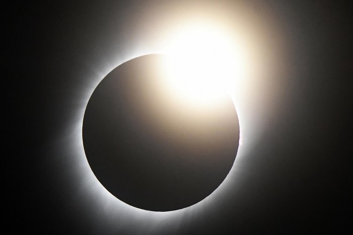 A Casper Collage dans le Wyoming, la durée totale de l'éclipse a été de 2min30