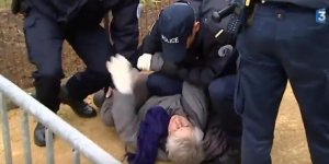 Une militante écologiste de 72 ans se fait molester par des policiers 