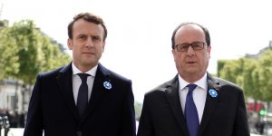 VIDÉO Cérémonie du 8 mai : le geste de Hollande envers Macron qui fait jaser